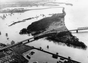 Rheinhochwasser 1970 (Hafengebiet)