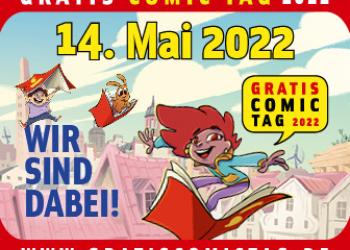Comicplakat zum GRATIS COMIC TAG 2022am 14.05.2022