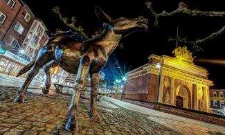 Wesel Innenstadt - Berliner Tor mit Esel