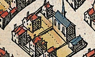 Das Augustinerkloster 1587; Ausschnitt aus dem Hammelmann-Plan