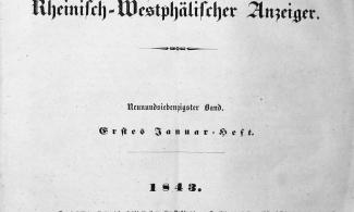 Titelblatt des „Sprechers“, Ausgabe vom Januar 1843