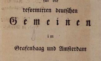 Titelblatt von Matthias Jorissen, Neue Bereimung der Psalmen, bestimmt für die reformirten deutschen Gemeinen im Grafenhaag und Amsterdam, Wesel 1798
