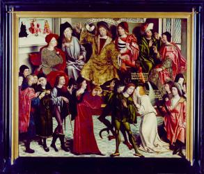 Das Gemälde "Eidesleistung", 1493/94 von Derick Baegert geschaffen, gehört zu den Kunstwerken in der Schatzkammer. Foto: Stadtarchiv Wesel Eidgemälde, Eidesleistung Wesel, Centrum