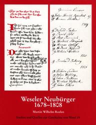 Cover "Weseler Neubürger 1678-1808"