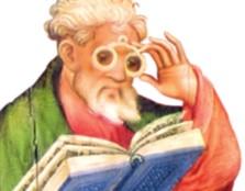 Das Bild zeigt einen Mann mit Brille und Buch.