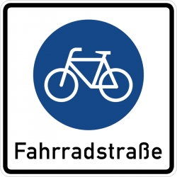 Straßenschild "Fahrradstraße"