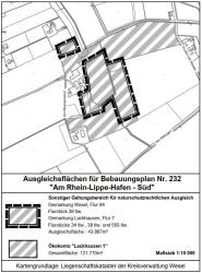 Kartendarstellung des sonstigen Geltungsbereichs für naturschutzrechtlichen Ausgleich auf dem Ökokonto Lackhausen 1