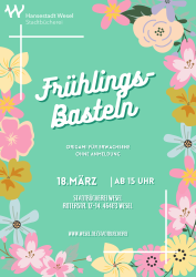 Plakat zum Frühlingsbasteln